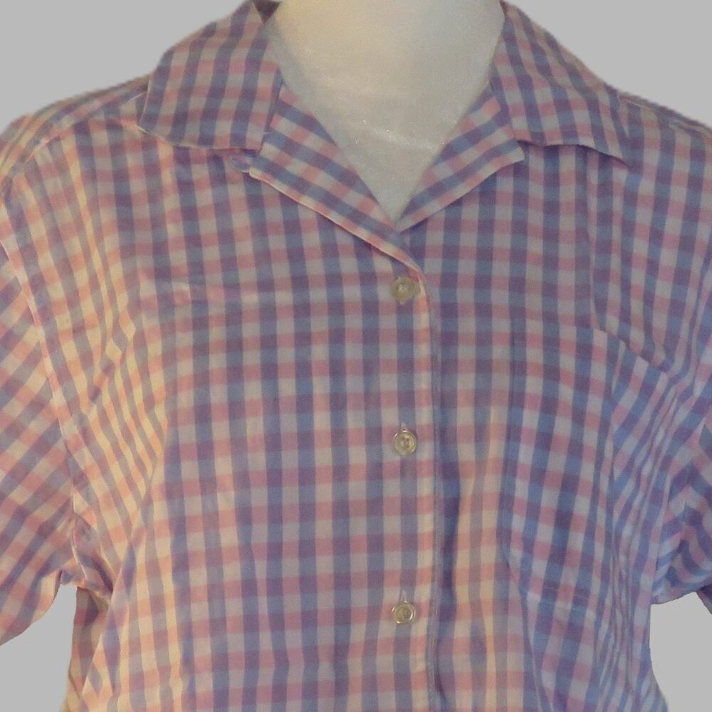 Karen Scott Women's Short Sleeve Button Up Pocket Shirt Size S (C816)
